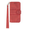 For Motorola Moto G22 Embossed Striped Magnetic Buckle Horizontal Flip Phone Leather Case(Red)