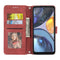 For Motorola Moto G22 Embossed Striped Magnetic Buckle Horizontal Flip Phone Leather Case(Red)