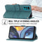 For Motorola Moto G22 Embossed Striped Magnetic Buckle Horizontal Flip Phone Leather Case(Green)