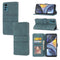 For Motorola Moto G22 Embossed Striped Magnetic Buckle Horizontal Flip Phone Leather Case(Green)