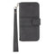 For Motorola Moto G22 Embossed Striped Magnetic Buckle Horizontal Flip Phone Leather Case(Black)