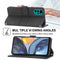 For Motorola Moto G22 Embossed Striped Magnetic Buckle Horizontal Flip Phone Leather Case(Black)