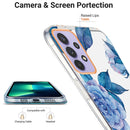 For Samsung Galaxy A13 4G Ring IMD Flowers TPU Phone Case(Blue Peony)