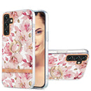 For Samsung Galaxy A13 5G Ring IMD Flowers TPU Phone Case(Pink Gardenia)