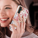 For Samsung Galaxy A13 5G Ring IMD Flowers TPU Phone Case(Pink Gardenia)