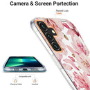 For Samsung Galaxy A13 5G Ring IMD Flowers TPU Phone Case(Pink Gardenia)