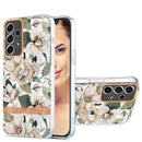 For Samsung Galaxy A53 5G Ring IMD Flowers TPU Phone Case(Green Gardenia)