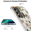 For Samsung Galaxy A53 5G Ring IMD Flowers TPU Phone Case(Green Gardenia)