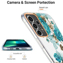 For Samsung Galaxy A53 5G Ring IMD Flowers TPU Phone Case(Blue Rose)