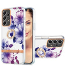 For Samsung Galaxy A53 5G Ring IMD Flowers TPU Phone Case(Purple Begonia)
