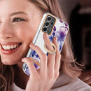 For Samsung Galaxy A53 5G Ring IMD Flowers TPU Phone Case(Purple Begonia)