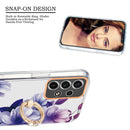 For Samsung Galaxy A53 5G Ring IMD Flowers TPU Phone Case(Purple Begonia)