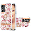 For Samsung Galaxy A53 5G Ring IMD Flowers TPU Phone Case(Pink Gardenia)