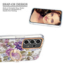 For Samsung Galaxy A53 5G Ring IMD Flowers TPU Phone Case(Purple Peony)
