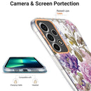 For Samsung Galaxy A53 5G Ring IMD Flowers TPU Phone Case(Purple Peony)