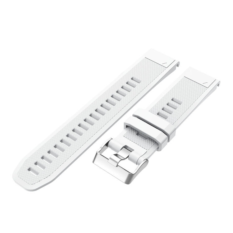 For Garmin Fenix 5 Silicone Watch Band(White)