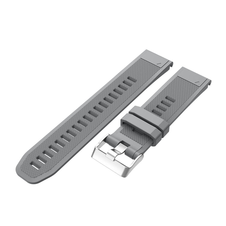 For Garmin Fenix 5 Silicone Watch Band(Gray)