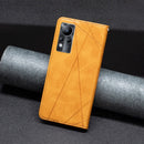 For Infinix Note 11 Rhombus Texture Magnetic Leather Phone Case(Yellow)