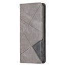 For Infinix Note 11 Rhombus Texture Magnetic Leather Phone Case(Grey)