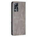 For Infinix Note 11 Rhombus Texture Magnetic Leather Phone Case(Grey)