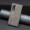For Infinix Note 11 Rhombus Texture Magnetic Leather Phone Case(Grey)
