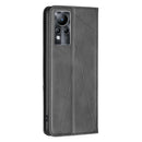 For Infinix Note 11 Rhombus Texture Magnetic Leather Phone Case(Black)