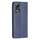For Infinix Note 11 Rhombus Texture Magnetic Leather Phone Case(Blue)