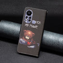 For Infinix Hot 11s NFC Colored Drawing Pattern Leather Phone Case(Bear)