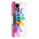 For Infinix Hot 11s NFC Colored Drawing Pattern Leather Phone Case(Sun Flower)