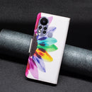 For Infinix Hot 11s NFC Colored Drawing Pattern Leather Phone Case(Sun Flower)