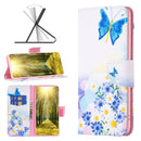 For Infinix Note 11 Colored Drawing Pattern Leather Phone Case(Flower Butterfly)