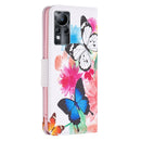 For Infinix Note 11 Colored Drawing Pattern Leather Phone Case(Butterfly)