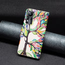 For Infinix Note 11 Colored Drawing Pattern Leather Phone Case(Life Tree)