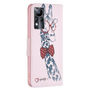 For Infinix Note 11 Colored Drawing Pattern Leather Phone Case(Giraffe)