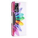For Infinix Note 11 Colored Drawing Pattern Leather Phone Case(Sun Flower)
