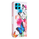 For Infinix Smart 6 Colored Drawing Pattern Leather Phone Case(Butterfly)
