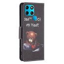 For Infinix Smart 6 Colored Drawing Pattern Leather Phone Case(Bear)