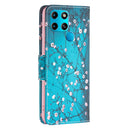 For Infinix Smart 6 Colored Drawing Pattern Leather Phone Case(Plum Blossom)