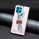 For Infinix Smart 6 Colored Drawing Pattern Leather Phone Case(Giraffe)