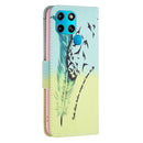 For Infinix Smart 6 Colored Drawing Pattern Leather Phone Case(Feather)