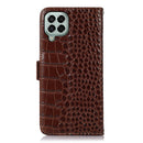 For Samsung Galaxy M33 5G Crocodile Top Layer Cowhide Leather Phone Case(Brown)