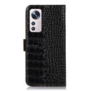 For Xiaomi 12 Pro Crocodile Top Layer Cowhide Leather Phone Case(Black)