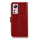 For Xiaomi 12 Pro Crocodile Top Layer Cowhide Leather Phone Case(Red)