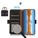 For vivo X80 Pro KHAZNEH Side-Magnetic Litchi Genuine Leather RFID Phone Case(Black)
