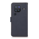For vivo X80 Pro KHAZNEH Side-Magnetic Litchi Genuine Leather RFID Phone Case(Blue)
