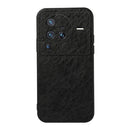 For vivo X80 Pro Accurate Hole Crazy Horse Texture PU Phone Case(Black)