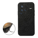 For vivo X80 Pro Accurate Hole Crazy Horse Texture PU Phone Case(Black)