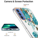 For Motorola Moto E20 / E30 / E40 Ring IMD Flowers TPU Phone Case(Blue Rose)