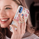 For Motorola Moto E20 / E30 / E40 Ring IMD Flowers TPU Phone Case(Pink Gardenia)