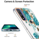 For Motorola Moto G Pure Ring IMD Flowers TPU Phone Case(Blue Rose)